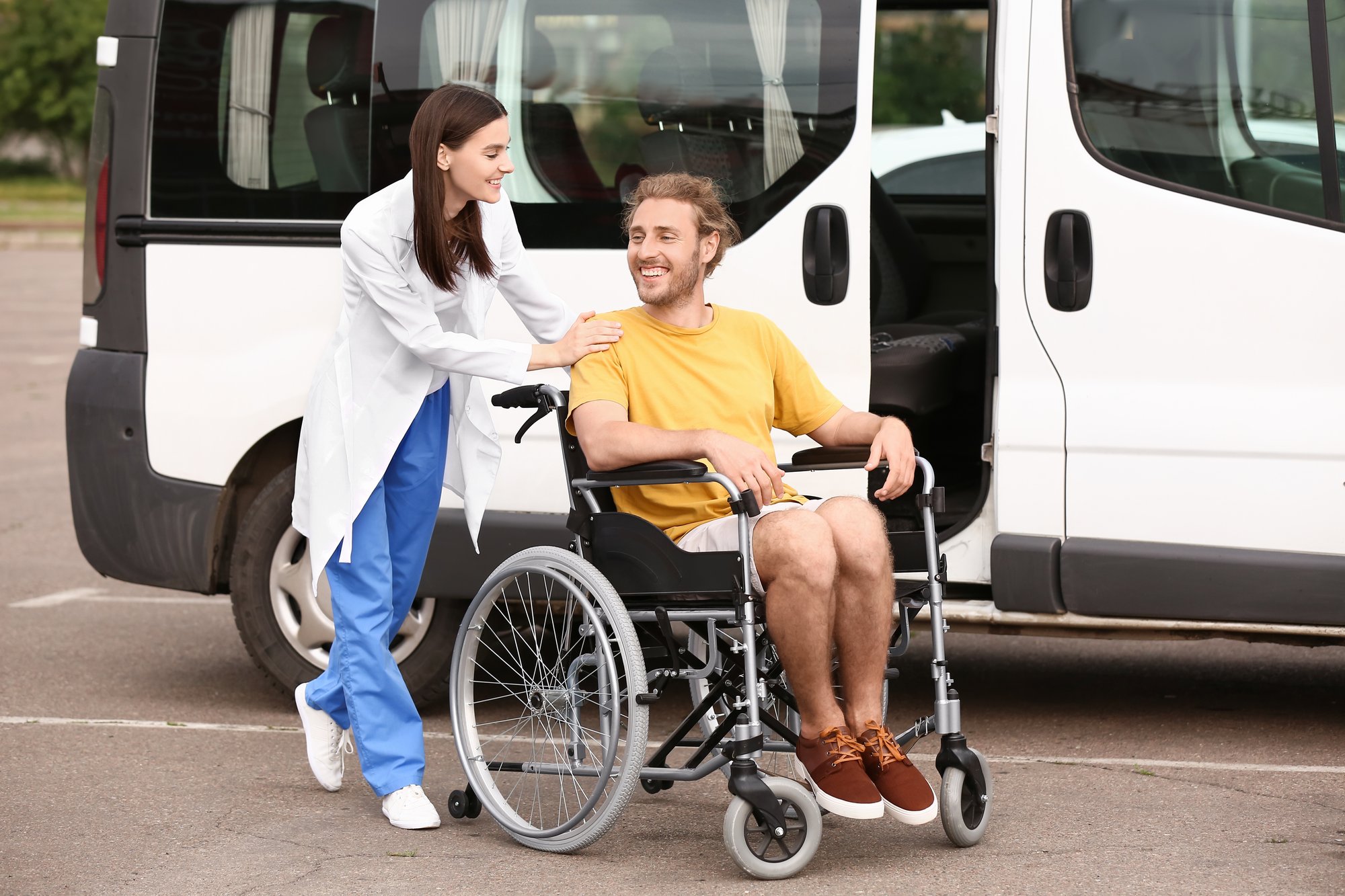 nemt nurse white van wheelchair patient nemt nurse white van wheelchair patient